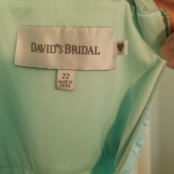 David's Bridal mint bridesmaid dress - Picture 7 of 7